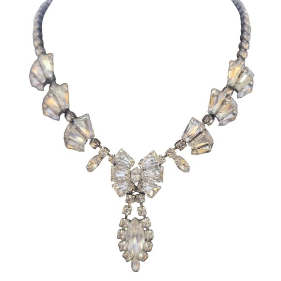 Stunning Unsigned Rhinestone Sparkly Necklace (A5574) - Picture 4 of 6